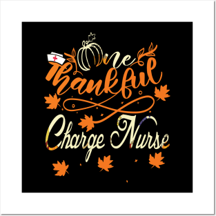 one thankful charge nurse thanksgiving gift Posters and Art